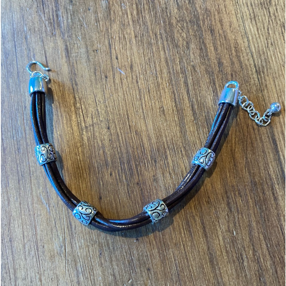 NEW leather and silver bracelet Premier designs
